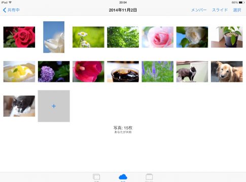 iPadの写真アプリ